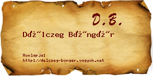 Délczeg Böngér névjegykártya